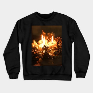 Three pine cone romantic candles Crewneck Sweatshirt